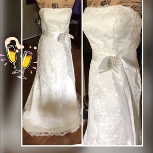 Beautiful custom wedding dress.